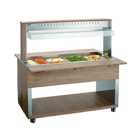 hot buffet on wheels W4110-200U | elm colored 230 volts with illumination | suitable for 4 x GN 1/1 product photo