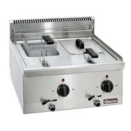 electric deep fryer | 2 basins 2 baskets 12 ltr | 400 volts 6.6 kW product photo