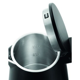 electric kettle 0.6 ltr black plastic stainless steel product photo  S