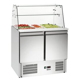 saladette 900T2 +GL with countertop glass unit | 250 l | convection cooling | gastronorm product photo
