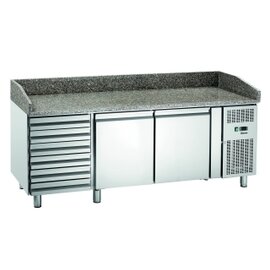 refrigerated table 26640 388 watts  | 2 solid doors  | 6 drawers product photo