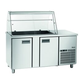 saladette 1535T2GLK with countertop glass unit | 390 ltr | convection cooling | gastronorm product photo