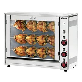 chicken grill P12N | 880 mm  x 430 mm  H 710 mm | 3 skewers | brackets product photo