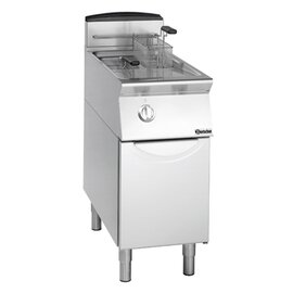 floor standing gas fryer | 2 basins 2 baskets 16 ltr | 230 volts 12 kW (gas) product photo