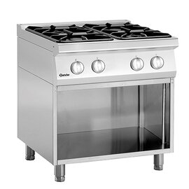 4 burner gas stove 18.2 kW | open base unit product photo