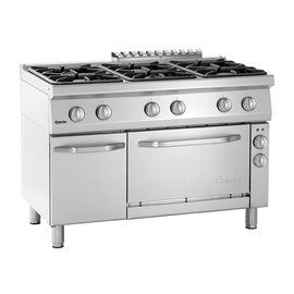 6 burner gas stove gastronorm 3.6 kW (electric oven) 27.3 kW (gas) | oven | doored cabinet part product photo