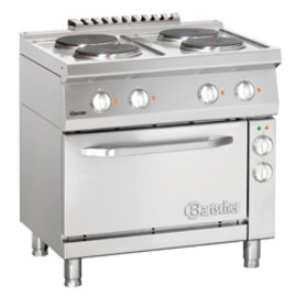 4 plate electric stove 400 volts 14 kW | oven GN 1/1 | electric convection oven GN 1/1 product photo