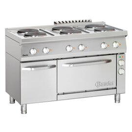 6 zone electric stove gastronorm 400 volts 19.2 kW | oven | doored cabinet part product photo