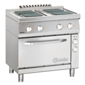 4 plate electric stove gastronorm 400 volts 14 kW | oven | angular cooking plates product photo