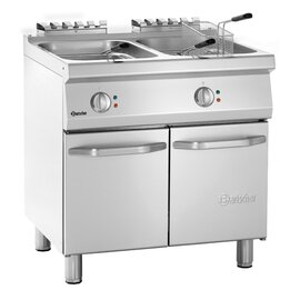 floor standing electric fryer | 2 basins 3 baskets 30 ltr | 400 volts 30 kW product photo