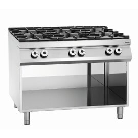 6 burner gas stove 37.5 kW | open base unit product photo