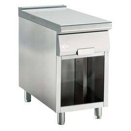 Neutral element with 1 drawer, base open, series &quot;900 Master&quot;, stainless steel, dimensions: W 450 x D 900 x H 850-900 mm product photo