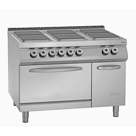 6 zone electric stove gastronorm 400 volts 29.6 kW | oven | doored cabinet part product photo