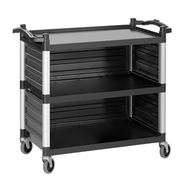 serving trolley | clearing trolley TSA300V black | 3 shelves L 1000 mm W 495 mm H 920 mm product photo