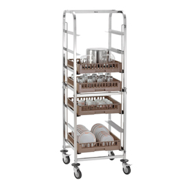 Rinsing basket trolley ASP700 | suitable for 7 dishwasher baskets of 500 x 500 mm each product photo