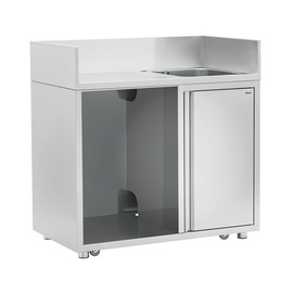 mobile dishwashing center BR1200 GS | 1 basin | drainboard on the left product photo