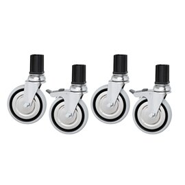 308243 Lenkrollen für Arbeitstische, 1 Satz, 4 Lenkrollen, 2 davon mit Feststellern, Arbeitshöhe bei Rolleneinsatz 990 mm product photo