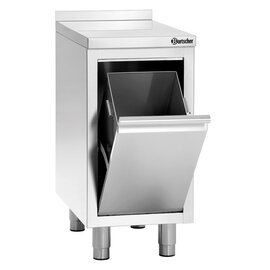 litter bin cabinet 400 mm  x 700 mm  H 850 mm 1 compartment with Tipping door | upstand product photo