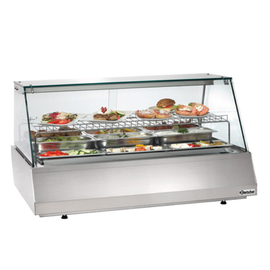 cold counter 165 l 230 volts | front glass shape straight | 1 grid shelf product photo  S