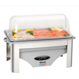 Chafing-Dish GN 1/1 COOL + HOT II roll cover 230 volts 700 watts 9 ltr L 610 mm H 450 mm product photo  S