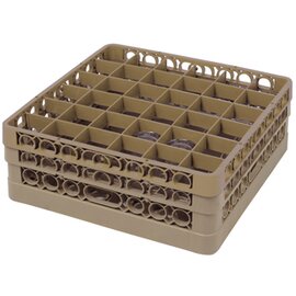dish basket brown 500 x 500 mm  H 100 mm | 36 compartments 73 x 73 mm  H 83 mm product photo