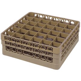 dish basket brown 500 x 500 mm  H 266 mm | 36 compartments 73 x 73 mm  H 245 mm product photo