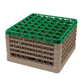 dish basket green brown 500 x 500 mm  H 311 mm | 49 compartments 62 x 62 mm  H 290 mm product photo