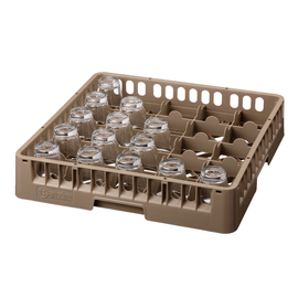 dish basket brown 500 x 500 mm  H 100 mm | 25 compartments 89 x 89 mm  H 83 mm product photo