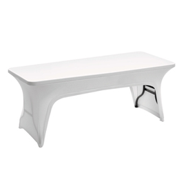 banquet table hulls 1830-W white non-iron 1830 mm x 760 mm product photo