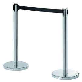 shut-off column 1800 stainless steel | webbing colour black barrier length 1.8 m product photo  S