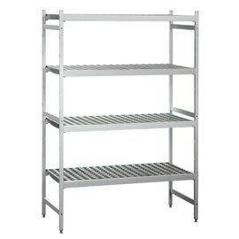 rack system Kit 1 plastic aluminium 960 mm 360 mm  H 1800 mm 4 grid shelf (shelves) shelf load 165 kg bay load 600 kg product photo