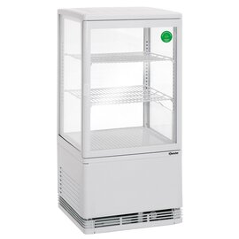 refrigerated mini vitrine white 58 ltr 230 volts | 2 shelves product photo