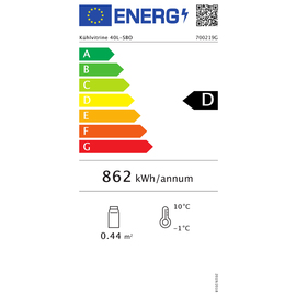 refrigerated vitrine 40L-SBO 40 ltr 230 volts product photo  L