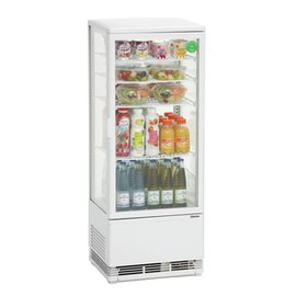 refrigerated mini vitrine white 98 ltr 230 volts | 4 shelves product photo