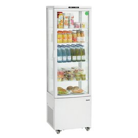 refrigerated vitrine white 235 ltr 230 volts | 4 shelves product photo
