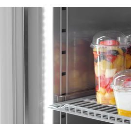 glass doored refrigerator 700 GN210 stainless steel | convection cooling H 2060 mm product photo  S