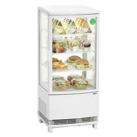 refrigerated mini vitrine white 86 ltr 230 volts | 3 shelves product photo