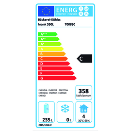 bakery refrigerator 235L Euronorm | convection cooling product photo  L