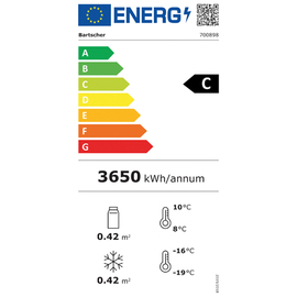 fridge-freezer 430L black | convection cooling product photo  S