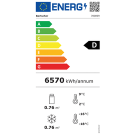 fridge-freezer 820L black | convection cooling product photo  L