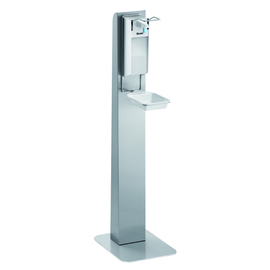 disinfection column D1 1170 | suitable for disinfectant dispenser PS 0.9L-W | drip tray L 300 mm W 400 mm H 1170 mm product photo  S