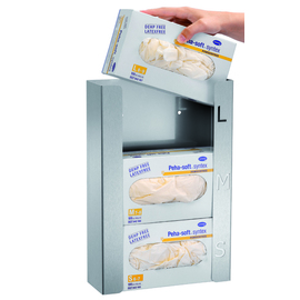 glove dispenser K30 | suitable for 3 2 standard boxes L 260 mm W 96 mm H 359 mm | size marks product photo  S