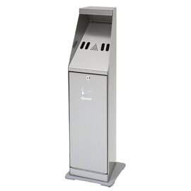 stand ashtray stainless steel silver coloured with front flap  H 870 mm product photo