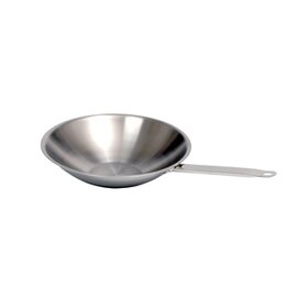 Wok pan with flat bottom, CNS 18/10, Inh .: 4 liters, Ø 390 cm, Weight: 1,8 kg product photo