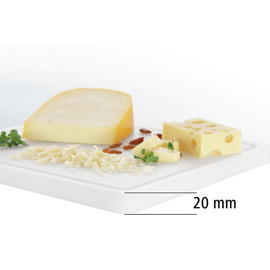cutting board PRO 32x26 W-R PE white with juice rim HACCP-compliant | non-slip product photo  S