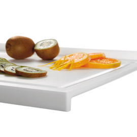 cutting board 48x37 W-RK plastic • white stopper edge with juice rim | 480 mm x 370 mm H 45 mm product photo  S
