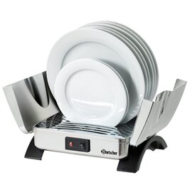 Plate heater, for 12 plates, chromium-plated steel body product photo