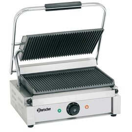 contact grill Panini | 230 volts | cast iron • grooved • grooved product photo