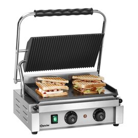 contact grill 1GR | 230 volts | enamelled cast iron • smooth • grooved product photo