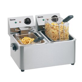electric deep fryer SNACK II | 2 basins 2 baskets 4.0 ltr | 230 volts 4 kW product photo